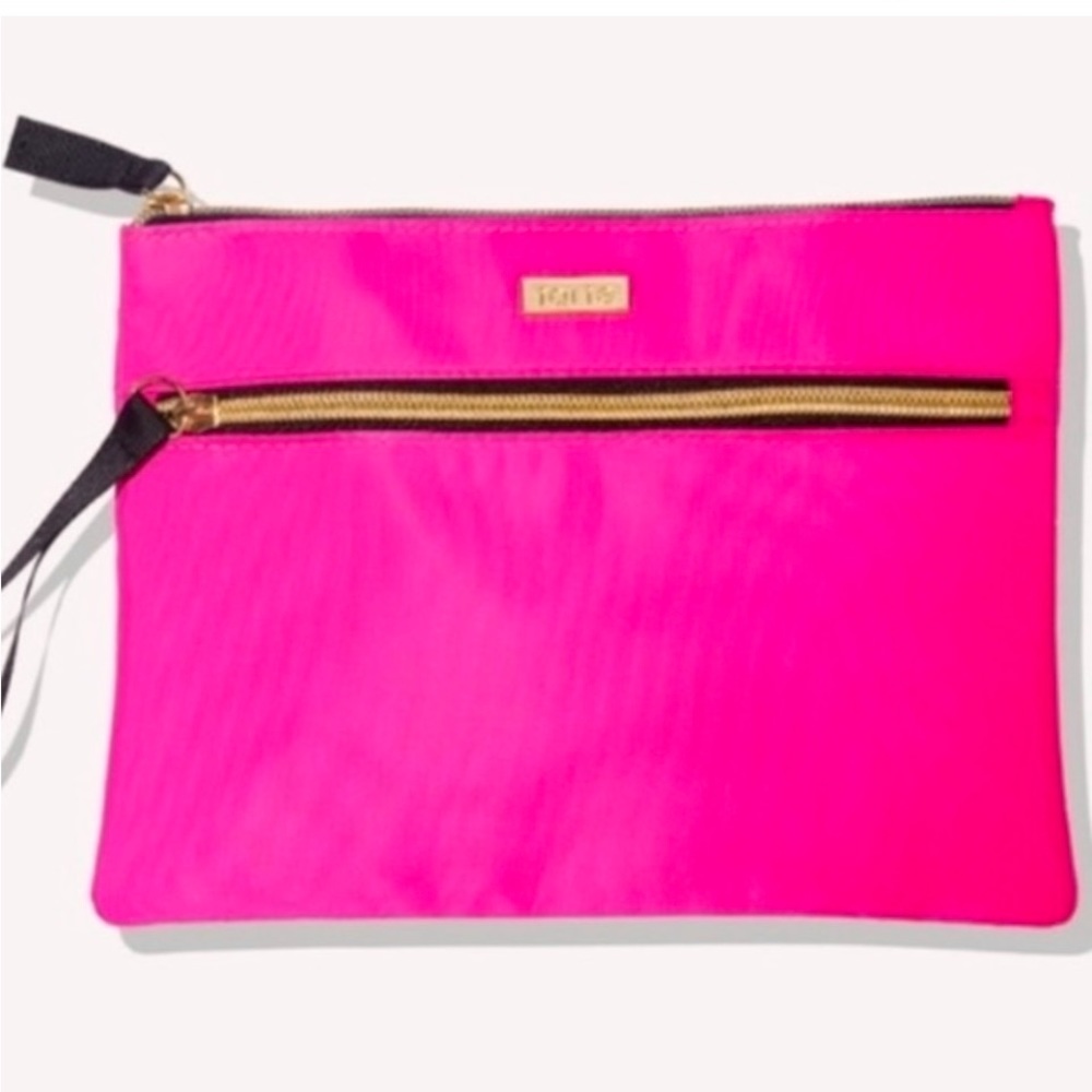 Tarte Neon Pink Cosmetic Bag NWT